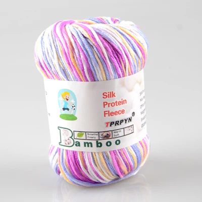 921 colorful TPRPYN 50 г = 1 шт. пряжа для вязания, нанометровая Белковая бархатная мягкая пряжа для детской одежды - Цвет: 921 colorful