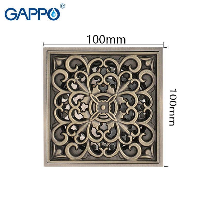 GAPPO дренаж душевой сток в полу Ванна Душ сливной фильтр античная латунь