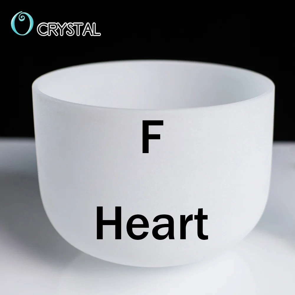 10F heart Chakra 10 дюймов белый цвет C D E F G A B медитация Матовый Кварцевый Кристалл Поющая чаша 1" Йога звук заживление - Цвет: 10F heart Chakra