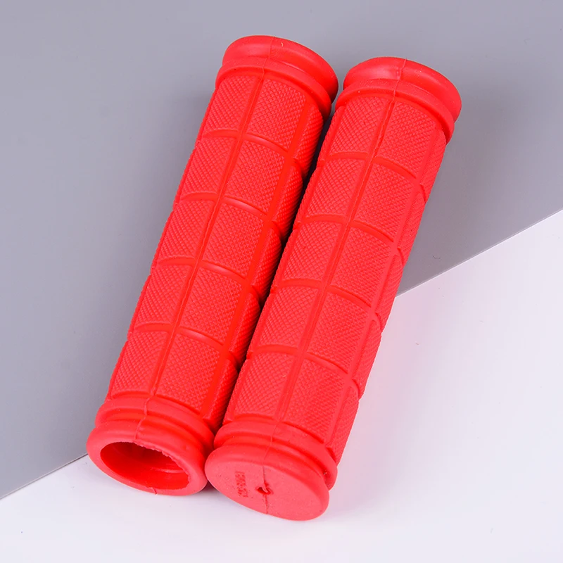 red 2 шт./лот, новинка, резиновые ручки на руль велосипеда, крышка BMX, MTB, горный велосипед, ручки, противоскользящие, велосипедные ручки, фиксированные части передач - Цвет: red