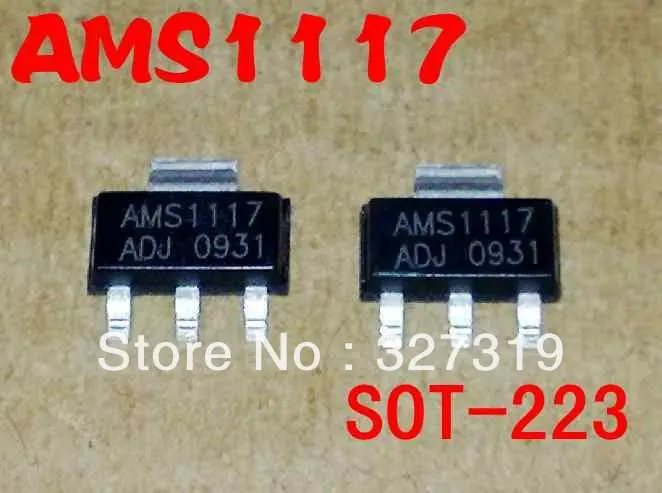 

50pcs AMS1117-ADJ LM1117 ADJ 1.25V 1A Voltage Regulator