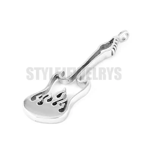 Электрический бас Кулон гитара ювелирные изделия из нержавеющей стали модный