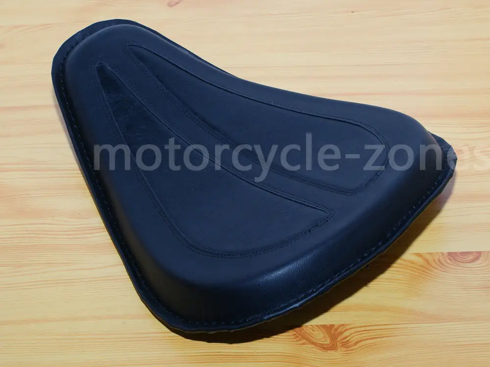 Мотоциклетное черное кожаное седло для соло с кронштейнами весна Harley Dyna Fatboy Sportster