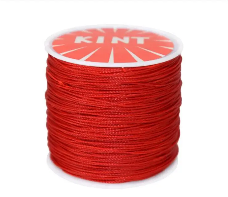 red 0,45 мм 0,5 мм 0,6 мм 0,7 мм прочное кожаное шитье вощеная нить шнур для DIY инструмент для рукоделия ручная строчка нитей материалы - Цвет: red