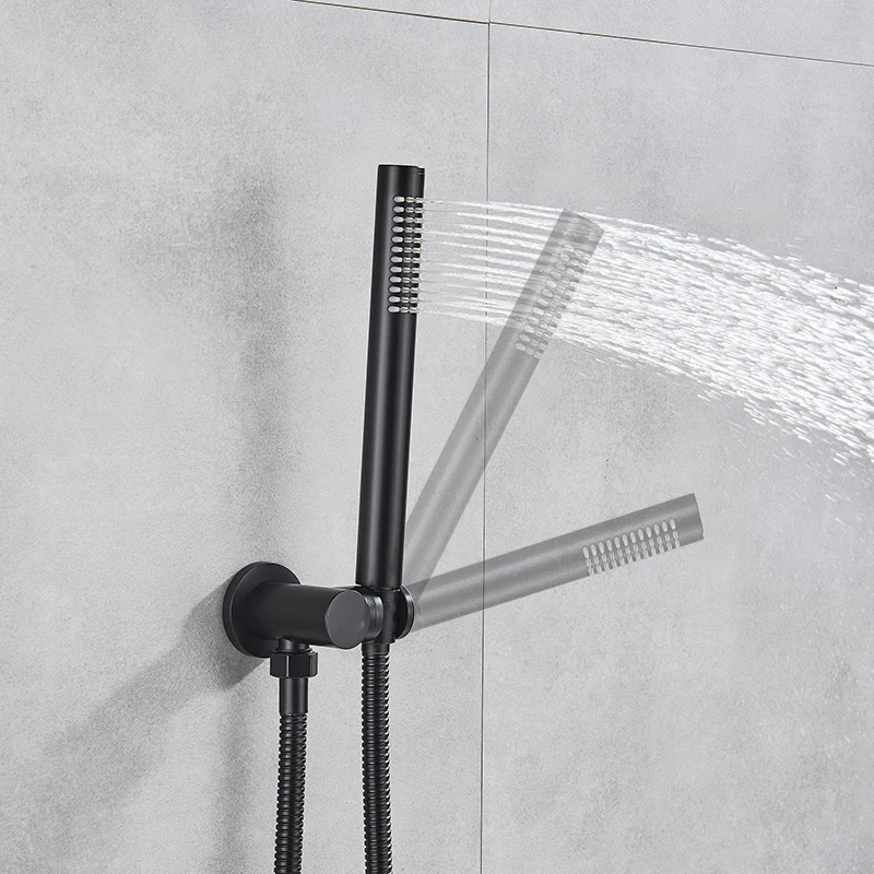 Новый матовый черный смеситель для душа ванной комнаты 8 &quot/10&quot/12 &quot/16&quot насадка