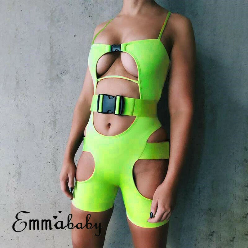 Женский полый комбинезон соблазнительный облегающий костюм для вечеринок