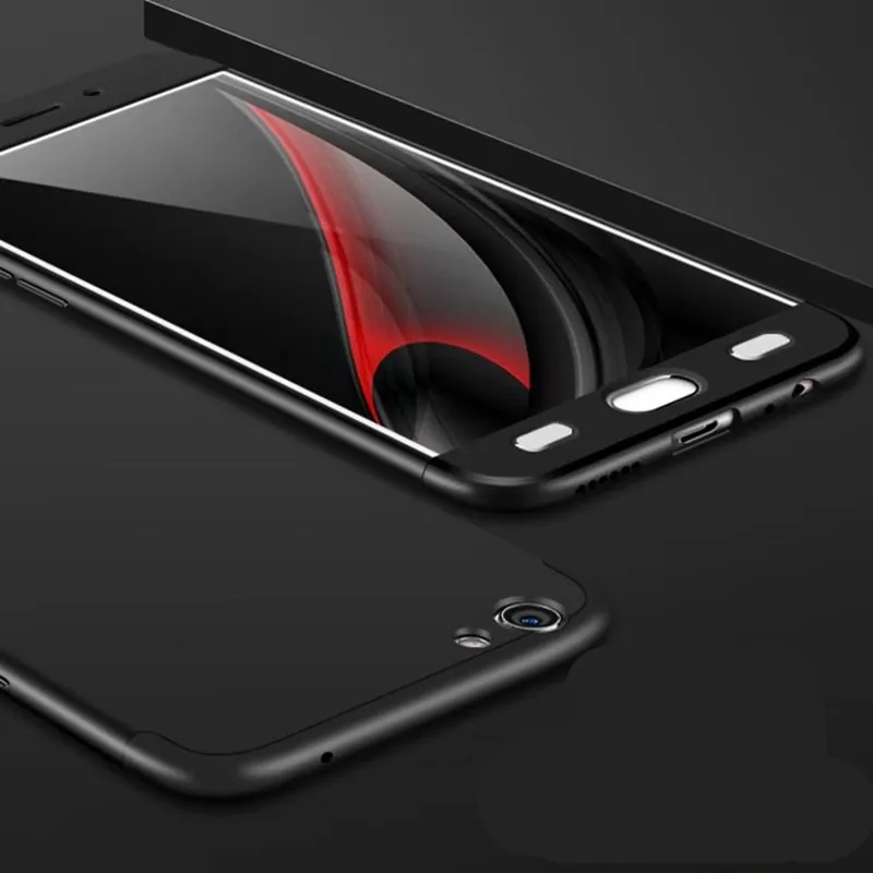 Mutouniao для OPPO R9s плюс черный 360 защиты ПК Пластик ударопрочный жесткий чехол Plus |
