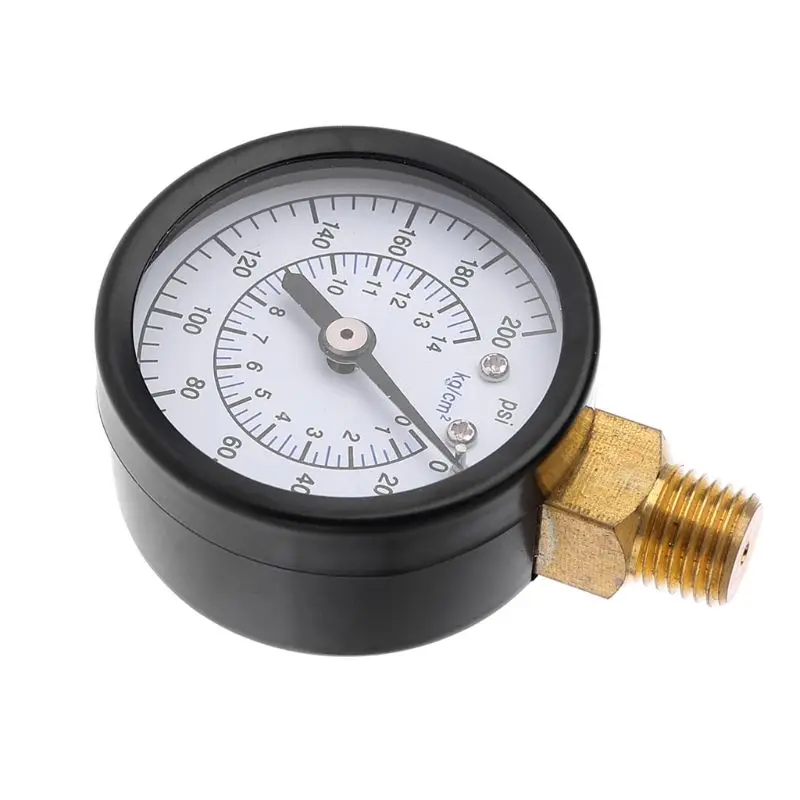 Манометр для воды, воздуха, Газа 1/4 NPT резьба 0-200 PSI 0-14 кг/квадратный сантиметр для водопроводного крана
