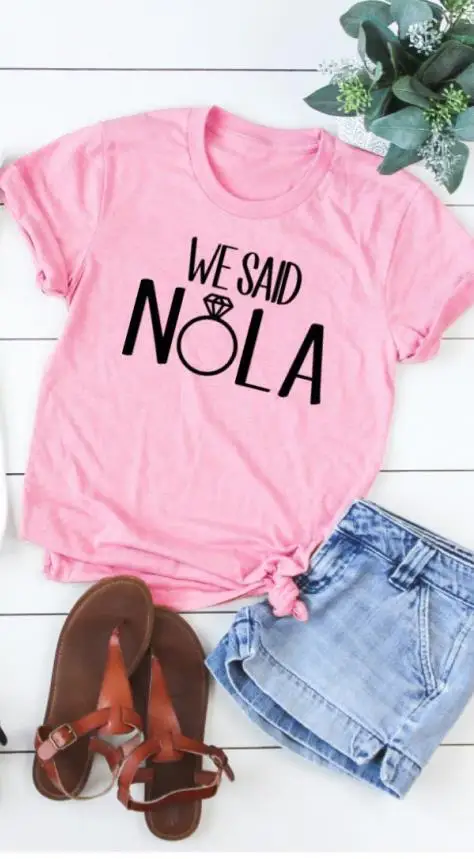 Мы решили: Нола я скажу &quotда&quot девичник футболка вечерние рубашки для женщин