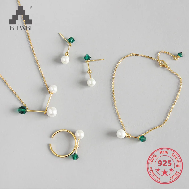 ORSA JEWELS женские браслеты из стерлингового серебра с красным натуральным камнем черный драгоценный камень жемчужный браслет 18 к позолоченные ювелирные изделия OSB48
