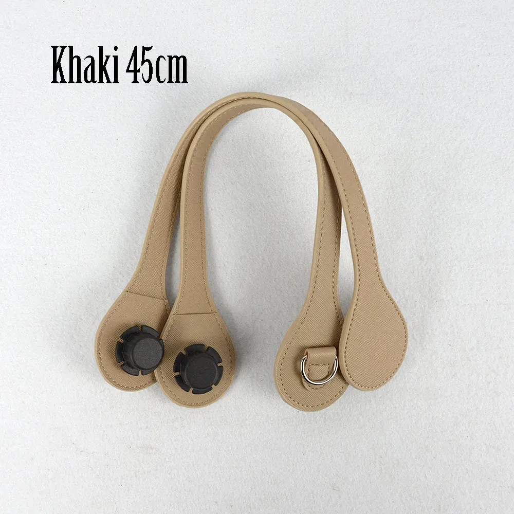 khaki 45 Tanqu короткие ручки с краем живопись D пряжка круглый каплевидный конец часть из искусственной кожи для OBag ремень для EVA O сумка - Цвет: khaki 45