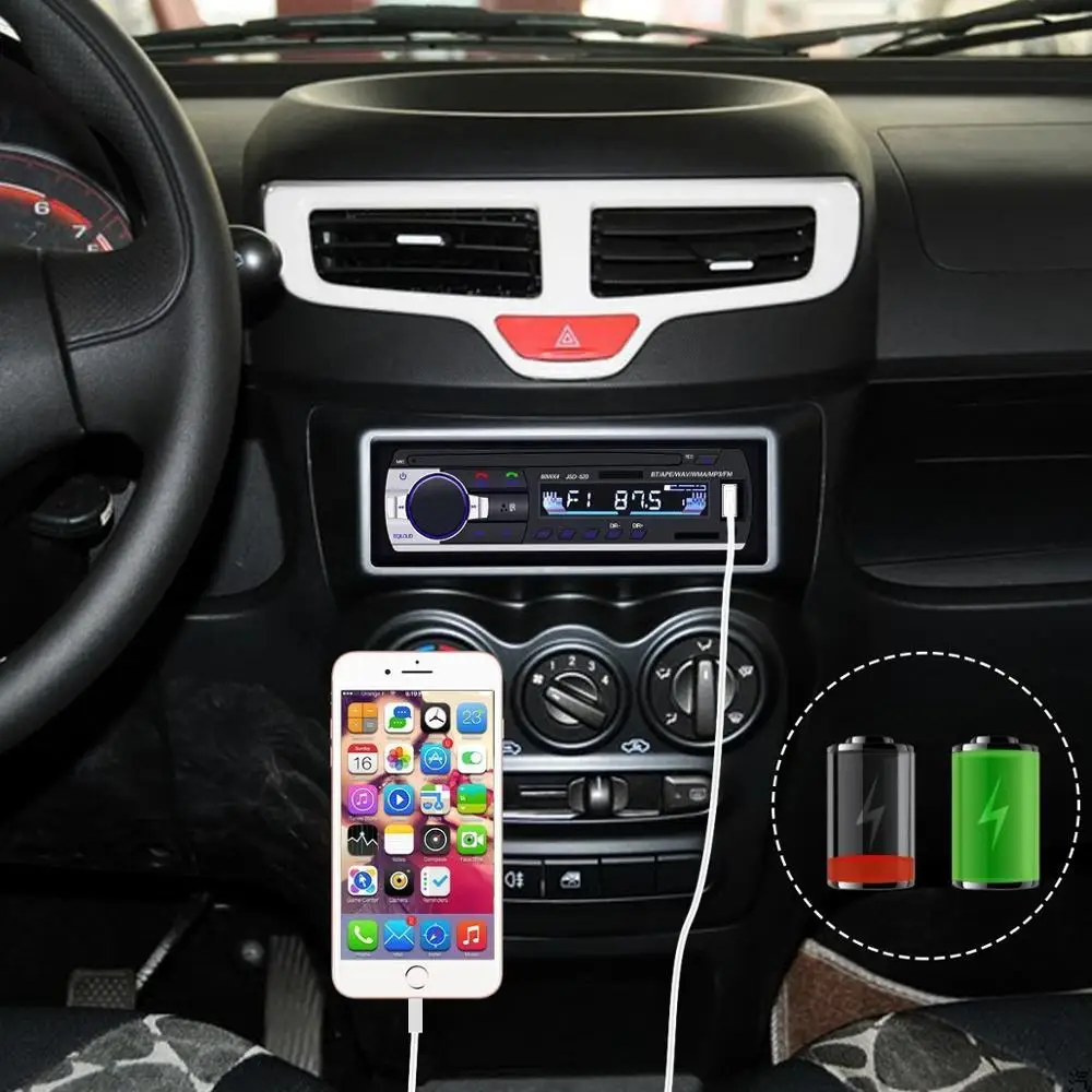 Bluetooth стерео автомобильный сабвуфер радио 1.din hd 12 В в тире USB. Fm Aux вход приемник SD MMC