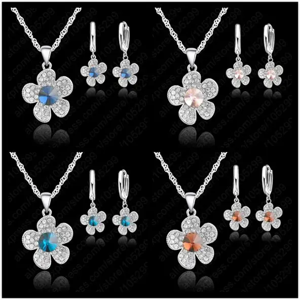 Женское Ожерелье и серьги из серебра 925 пробы с фианитами|jewelry headpiece|jewelry globejewelry gifts