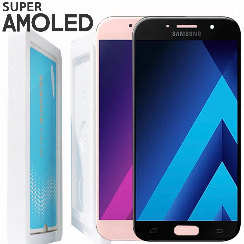 5," дисплей Супер AMOLED lcd с рамкой для Samsung Galaxy A5 A520 A520F кодирующий преобразователь сенсорного экрана в сборе