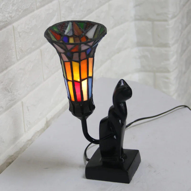 Настольная лампа Тиффани E27 в стиле барокко прикроватная для спальни креативная