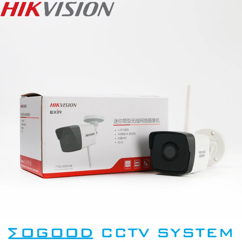 Hikvision Беспроводная DS-2CD1021FD-IW1 2MP 1080P WiFi IP Bullet камера Встроенный микрофон Hik-подключение приложение удаленный ONVIF ИК Открытый