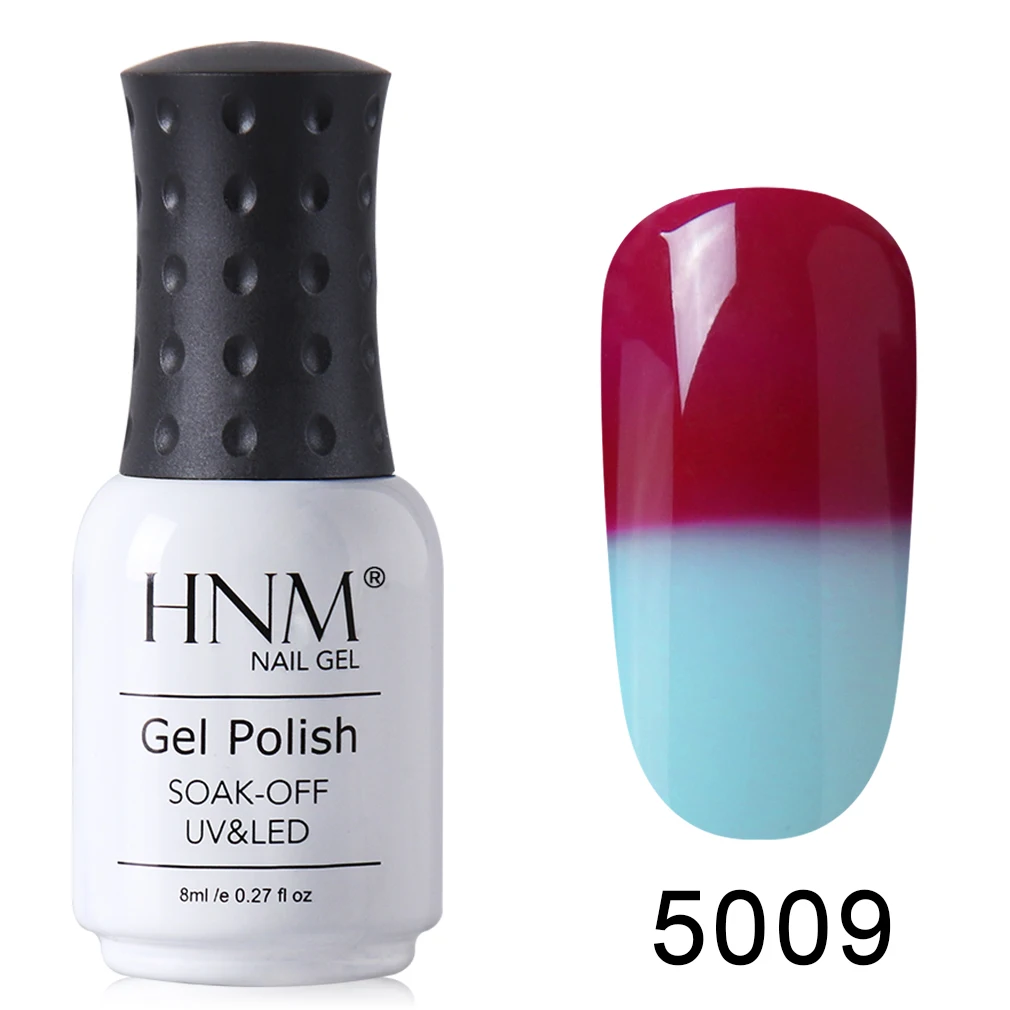 5009 HNM 8 мл изменение температуры Цветной Гель-лак для ногтей замачиваемый Лаки Хамелеон термо лак длительного действия искусство УФ маникюрный лак - Цвет: 5009
