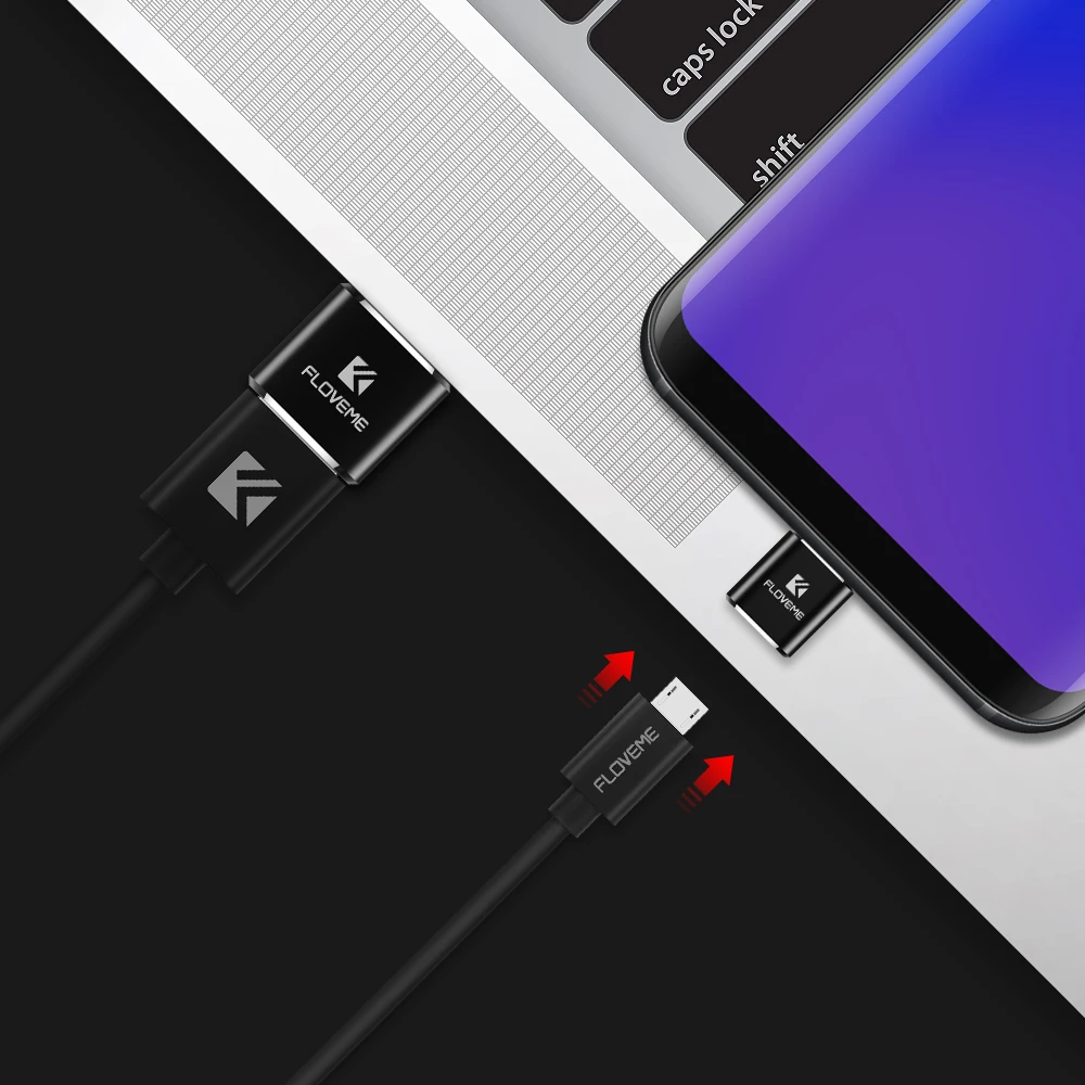 Адаптер FLOVEME с Micro USB Мама на Type C папа OTG для Samsung S9 2 0 адаптер Huawei P20 Pro | Мобильные