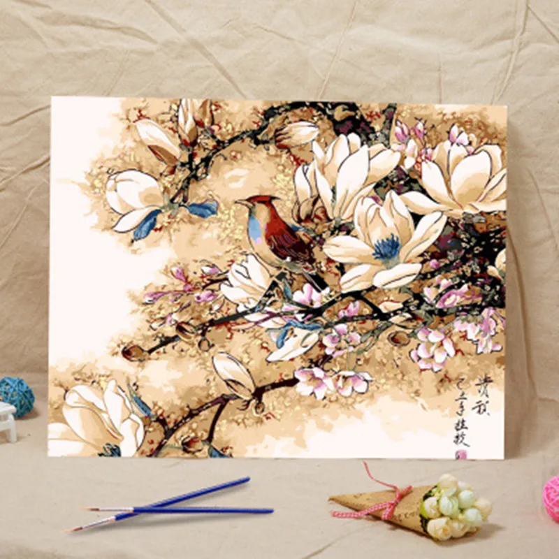 Бескаркасная картина по номерам ручная роспись цифровая маслом DIY на холсте