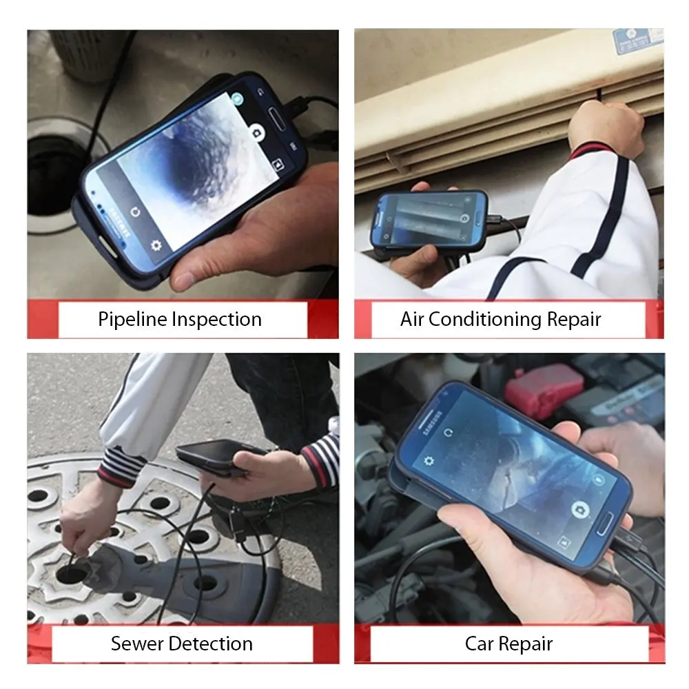 Protmex Android эндоскоп Бороскоп, 1,3 миллионов Пиксели USB 5,5 мм осмотра на змеевидной трубке Камера с 6 светодиодный, IP67 Водонепроницаемый