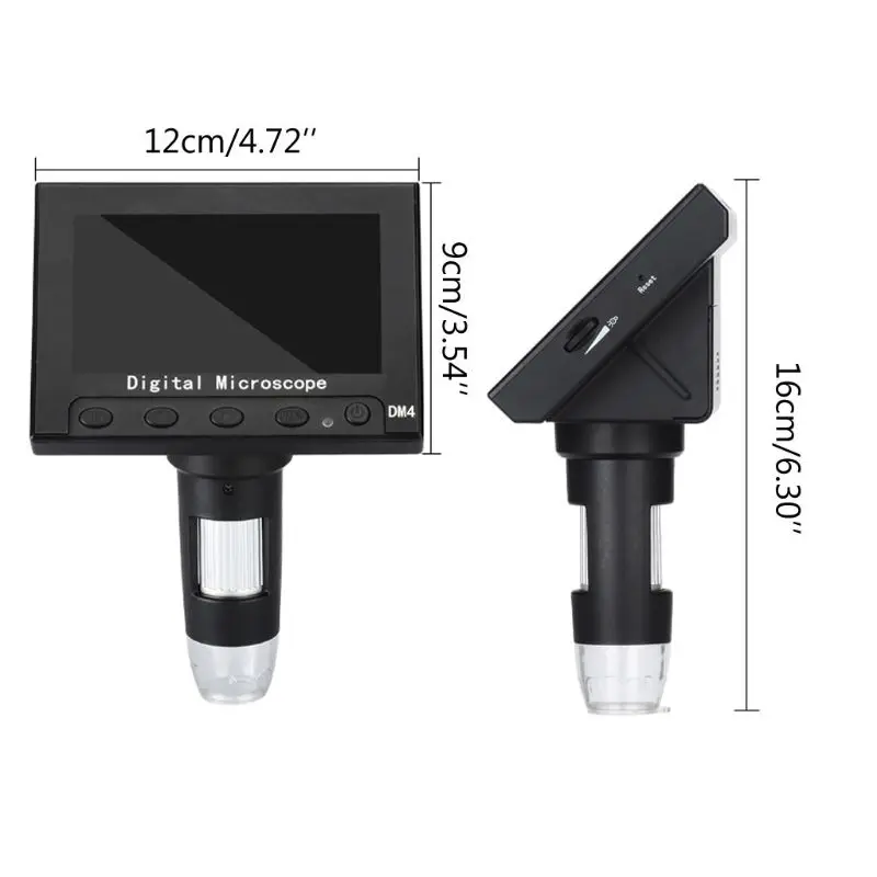 1000X цифровой микроскоп камера видео 720p с 4," ЖК-экран и держатель и 8 Led
