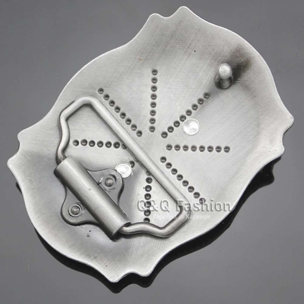 Пряжка для ремня с гравировкой Посеребренная в Западном ковбойском