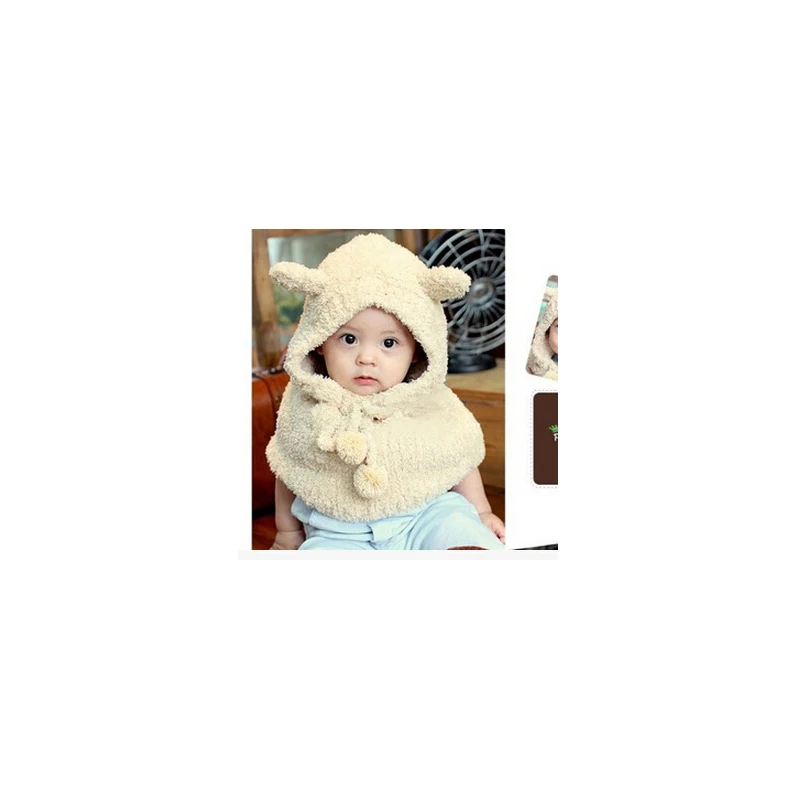 Newborn Toddler Infant Kids Baby Boy Girl Fleece Winter Warm Hat Cap Coif Hood Scarf Set Photography Accessories | Детская одежда и