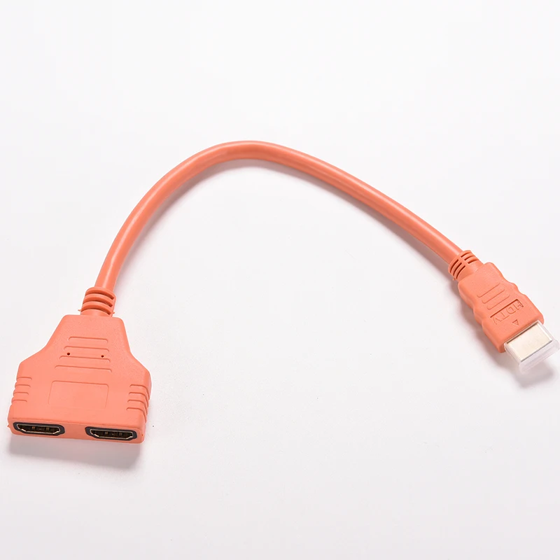 Переходник HDMI штекер 2 гнездовой кабель преобразователь для ПК HDTV 1 в Выход Y