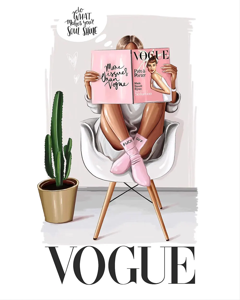 2.No Border Default Скандинавские стены Искусство Холст плакат Vogue Печать Мода девушка с сумкой девушка картина украшение картина Декор для гостиной без рамы - Цвет: 2.No Border Default