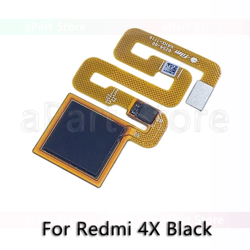 For Redmi 4x Black Для Xiaomi Redmi Note 4 4x Global Pro оригинальная задняя кнопка домой датчик отпечатков пальцев гибкий кабель для телефона запчасти - Цвет: For Redmi 4x Black