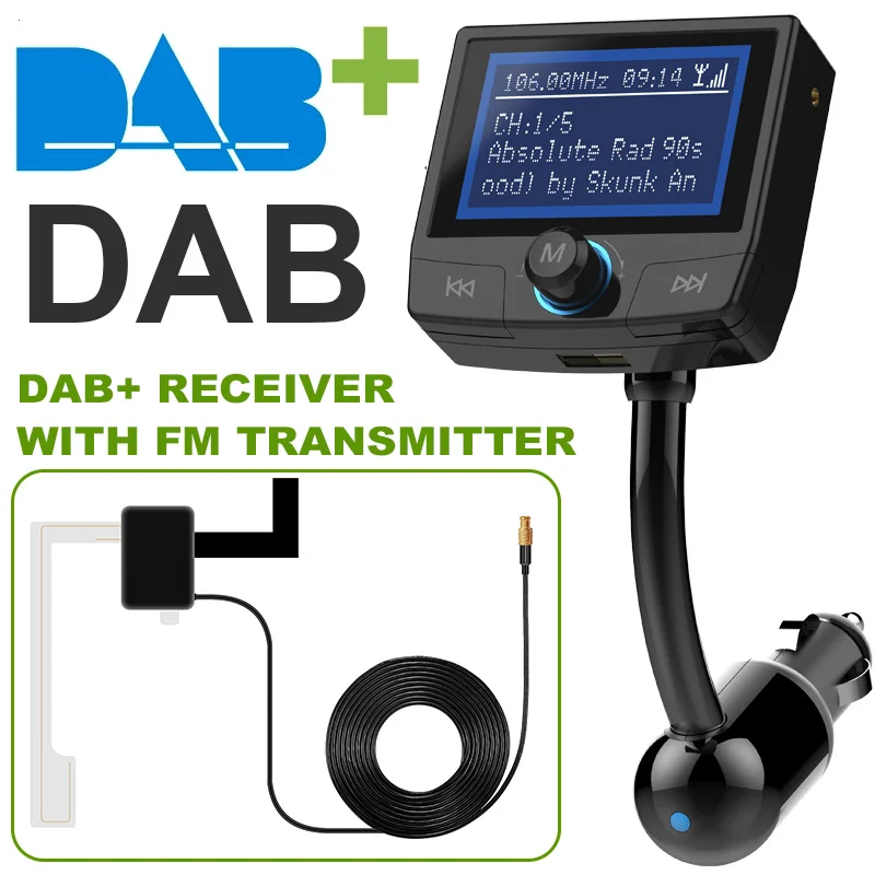 Jilang автомобильное радио DAB+ радио тюнер цифровой вещательный приемник с fm-передатчиком конвертер Plug and Play адаптер USB зарядное устройство