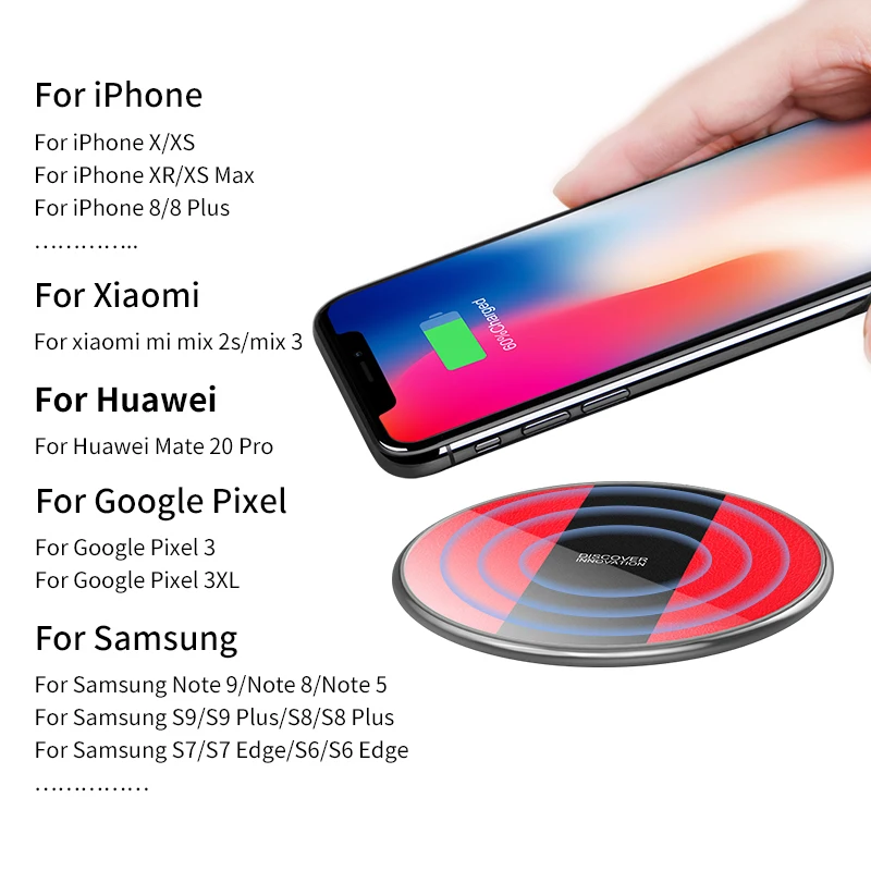 NILLKIN 15W Fast Wireless Charger For iPhone XS Max/XS/8 For Samsung S9/Note 8/S8 Mi Mix 3 2S For Huawei Mate 20/Mate 20 Pro/RS