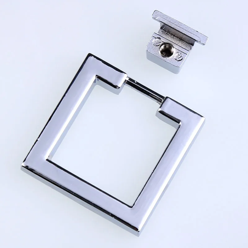 Ручка для выдвижного ящика кухонного шкафа квадратные Серебристые