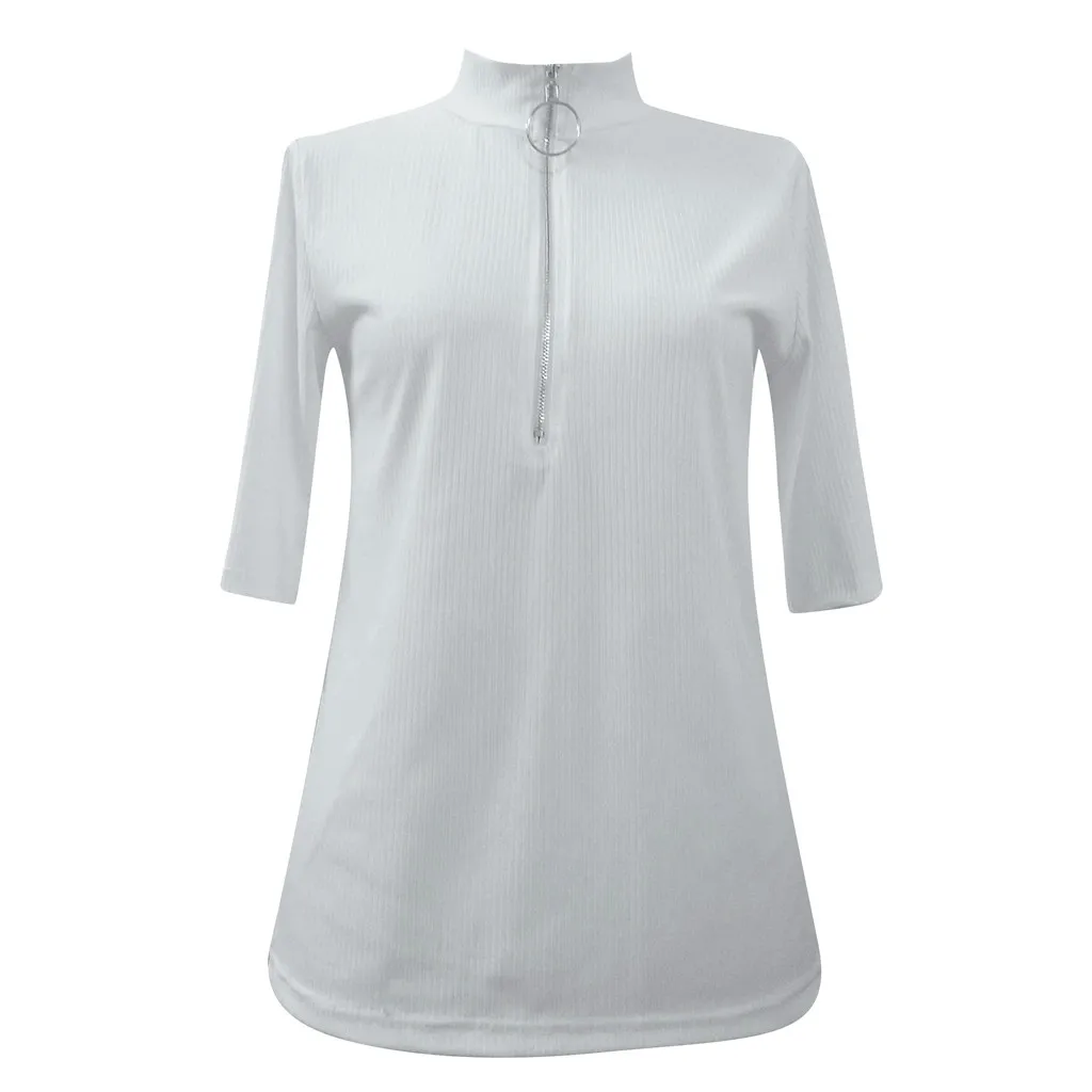 Ropa mujer Verano,, женские летние сексуальные топы с v-образным вырезом, одноцветные Топы с коротким рукавом, Polera Mujer, футболка, зарубежный эстетический топ на молнии