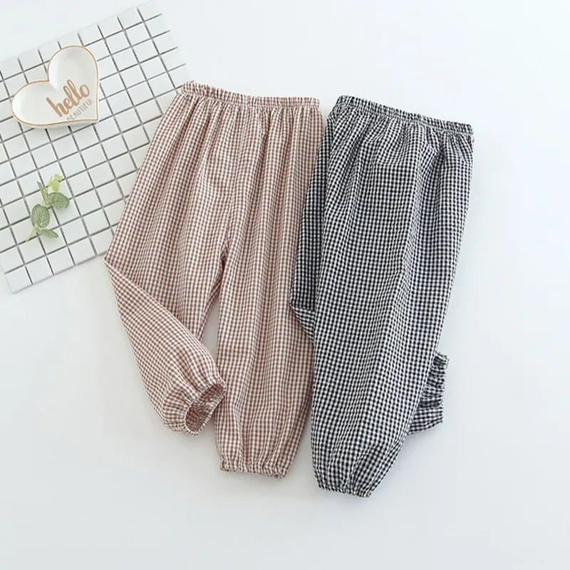 Летние штаны с защитой от комаров для маленьких девочек Новые повседневные