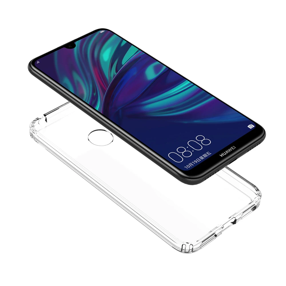 Для huawei Y7 чехол Кристальный Гибридный Бампер прозрачный жесткий акриловый чехол для телефона s для huawei Y7 Pro чехол Y 7 6,26 ''чехол