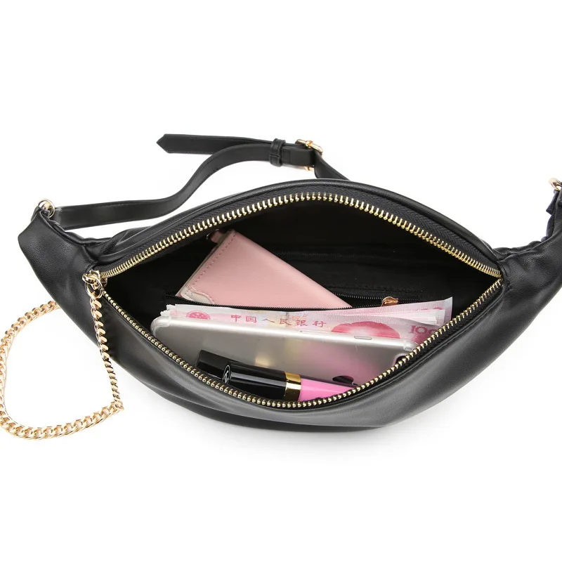 Классические черные поясные сумки Mododiino из искусственной кожи модные женские на