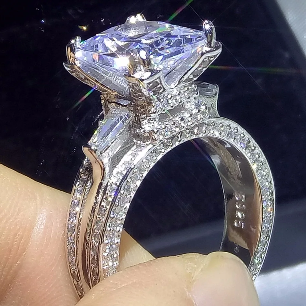 Женское кольцо из серебра 925 пробы с фианитом|wedding band ring|band ringring for |
