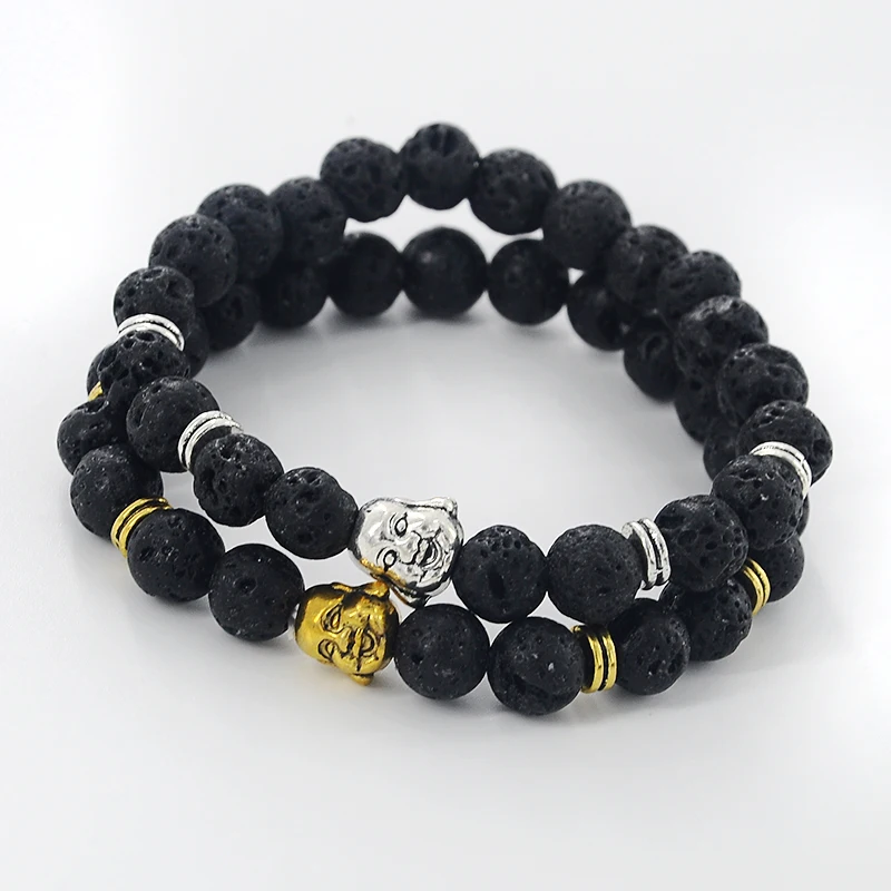 Высокое качество ручной работы мужские бусы браслеты с одним натуральным камнем