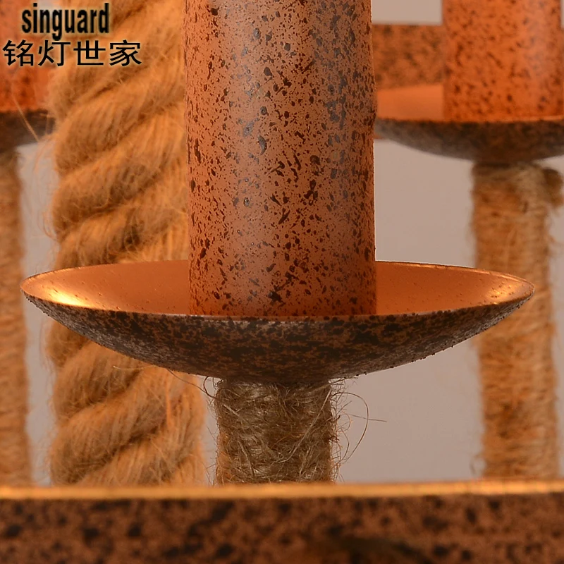 Мин лампа семья американский стиль страна гостиной люстра старинные