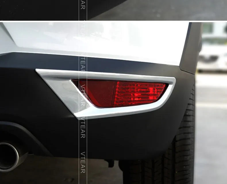 Vtear для Mazda CX-3 CX3 аксессуары для передних и задних противотуманных фар крышка рамка отделка ABS Хром Наружное украшение