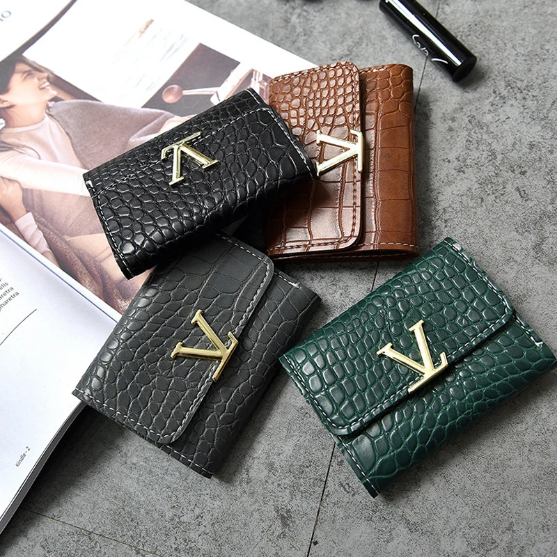 Новинка женские кошельки кожаные Женский кошелек на молнии аллигатора женский