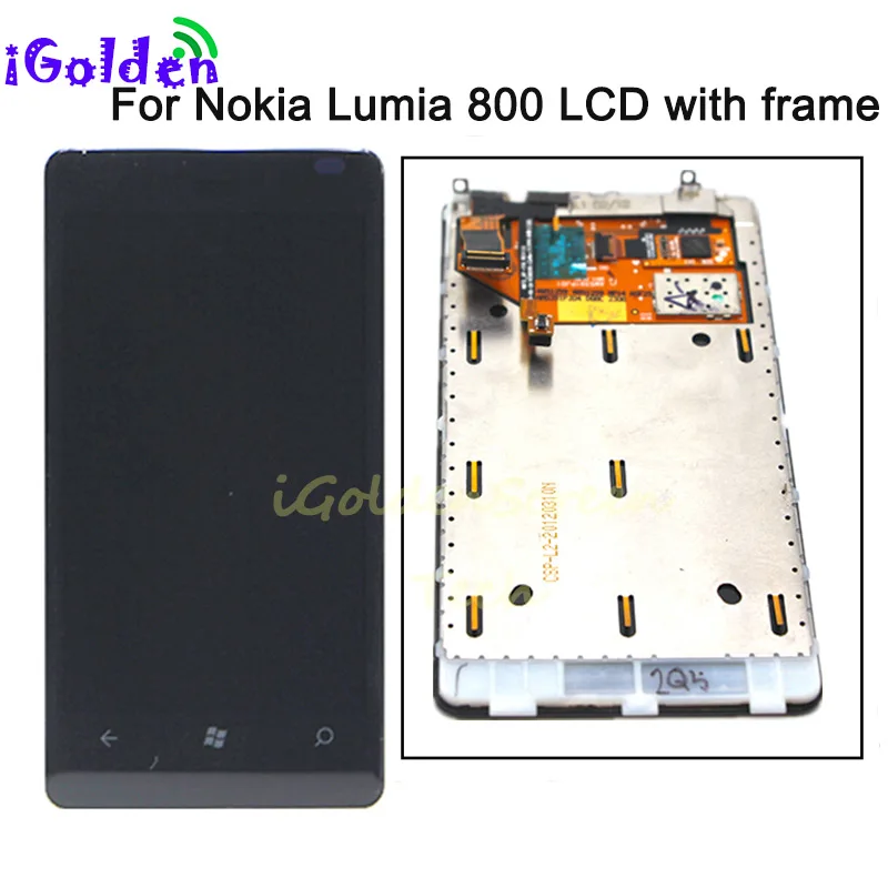 100% протестированный для NOKIA Lumia 800 LCD сенсорный экран дисплей дигитайзер сборка