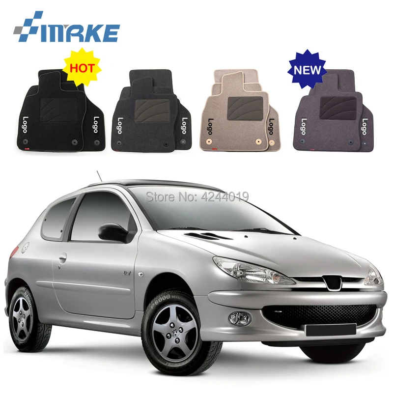 Для peugeot 206 207 автомобильные коврики передний и задний ковер полный комплект