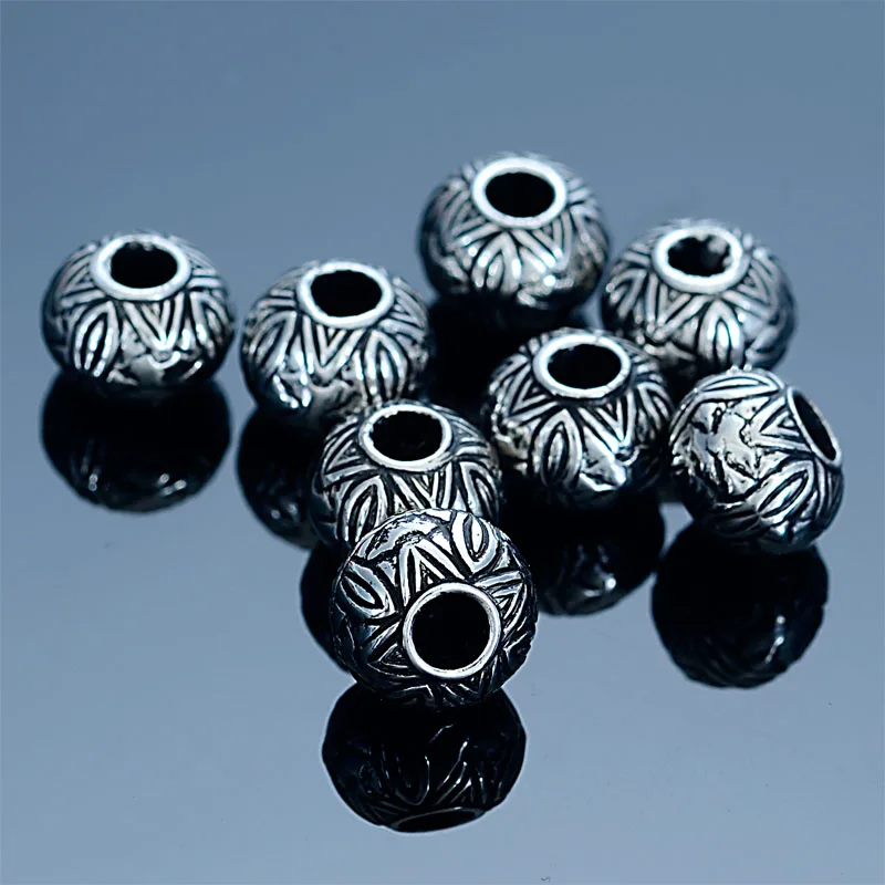 Antique Silver Miasol Новое поступление 100 шт./лот 8x10 мм акриловые бусины с большим отверстием в античном стиле для самостоятельного изготовления ювелирных изделий - Цвет: Antique Silver