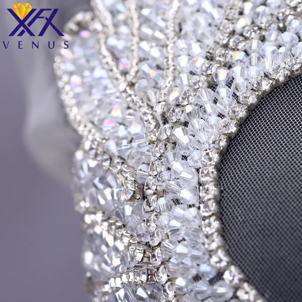 XFX VENUS 1 PC Beading sewing model rhinestone applique beaded beads patches for wedding dress evening gown show coustume | Дом и сад