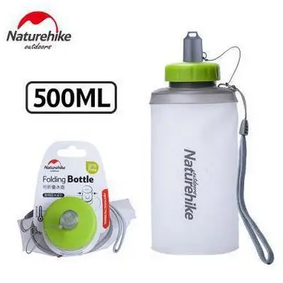 Naturehike 0.5L 0.75L Бутылки для воды ультралегкие складные силиконовые чашки открытый кемпинг Пеший Туризм Спортивная мягкая термос мешок для воды - Цвет: 500ML white