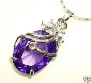 

2 PC Inlay Attractive Amethysts Pendant necklace 100% free shipping