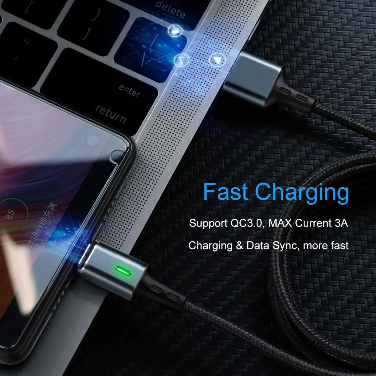 Магнитный Кабель с разъемом типа C и IOS для iPhone 12 11 Pro X XR XS Max iPad Mini / Xiaomi 9 Mi 10T Redmi Note