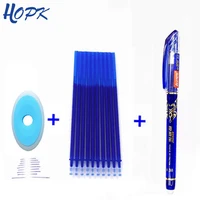 312pcsset 0 38mm erasable pen washable handle blue black erasable ballpoint pen refill rod school office writing stationery